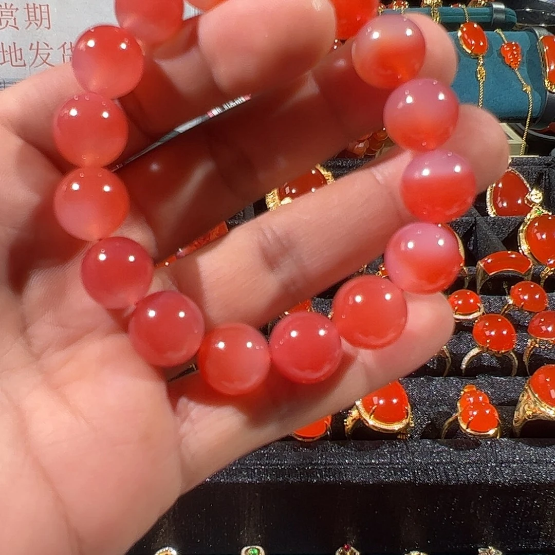 南红玛瑙未镶嵌手链