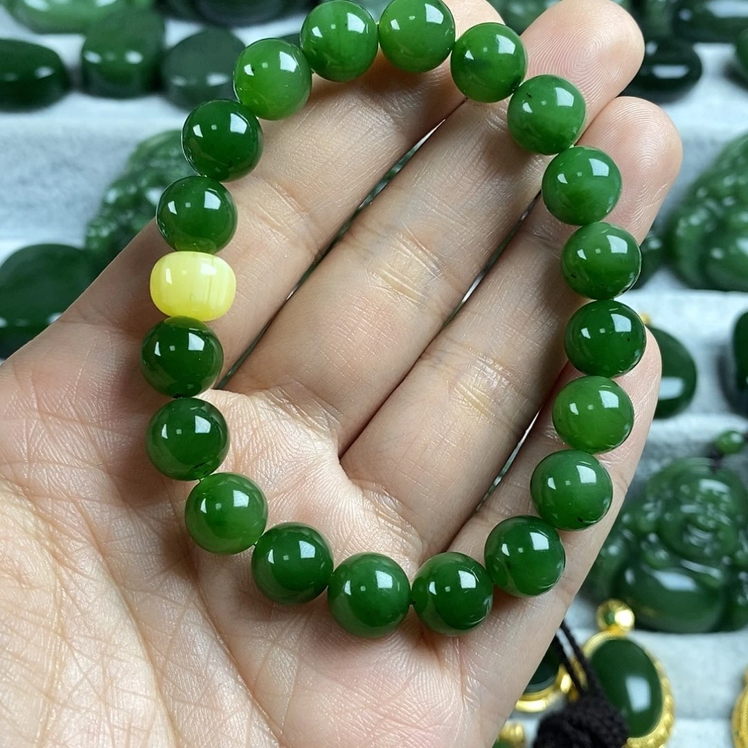 和田玉（碧玉）未镶嵌颈饰9mm