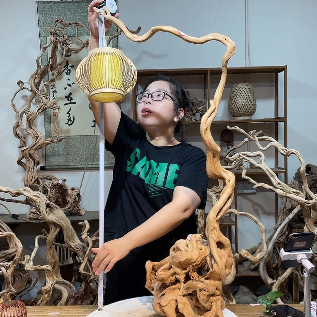 香榧木杜鹃根根艺摆件