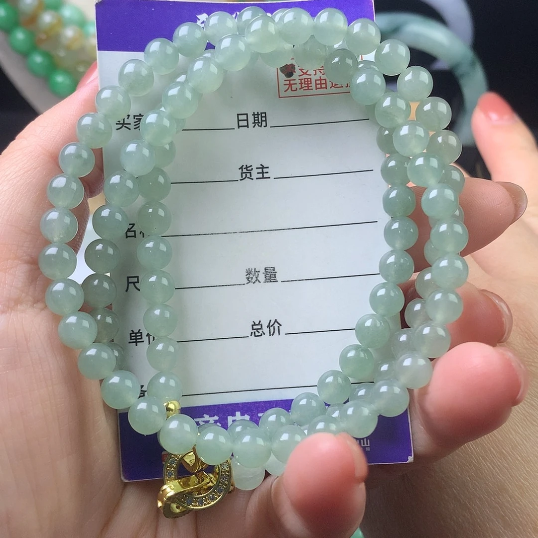 翡翠未镶嵌手链卡6.5