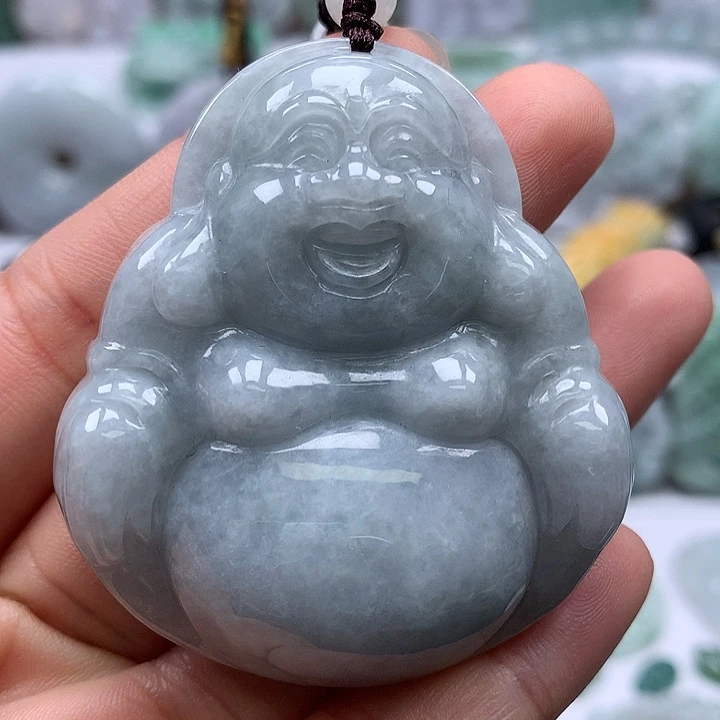 翡翠未镶嵌颈饰大佛福利卡厚12+有棉线福利