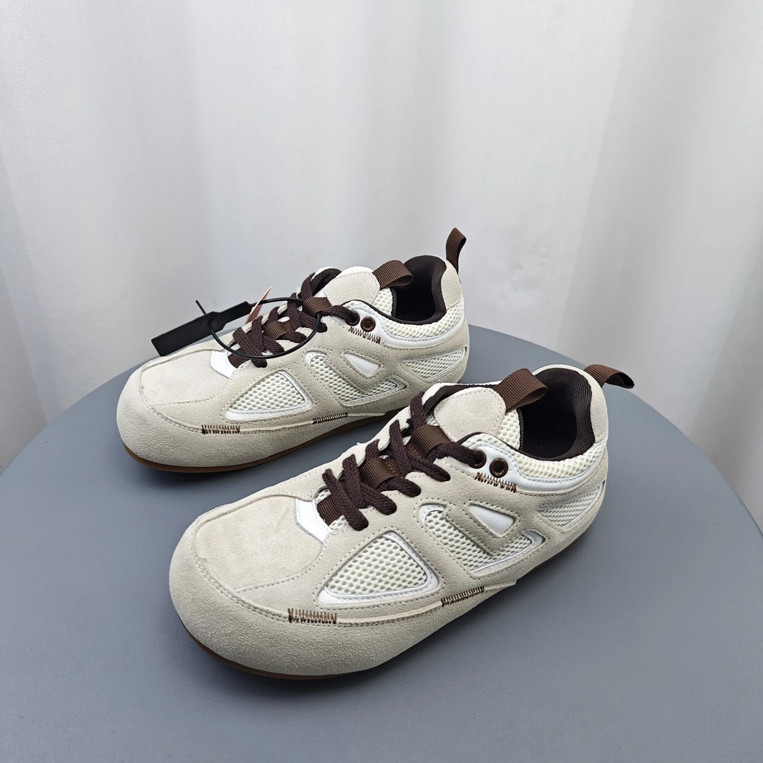 SGIRL TWTW复古运动德训阿甘鞋女2025时尚舒适软底网面透气老爹鞋