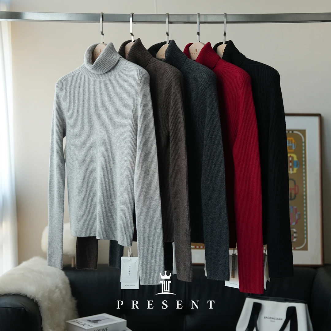 老宝娘家丨J*C匠心堆堆领山羊绒修身显瘦内搭针织衫25秋冬新款女