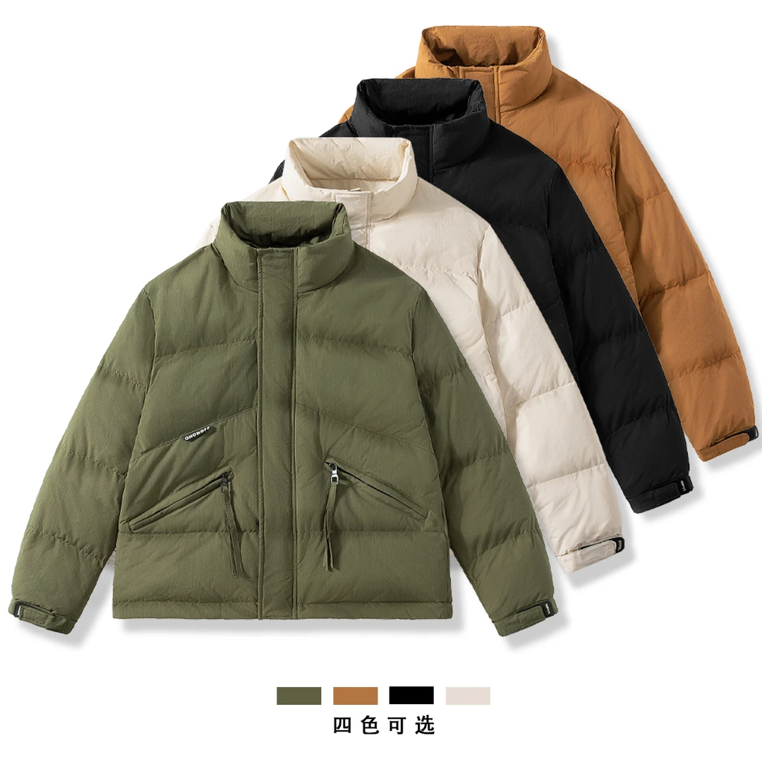 【妍妍】90白鸭羽绒服冬季新品肌理感面料时尚立领羽绒服888