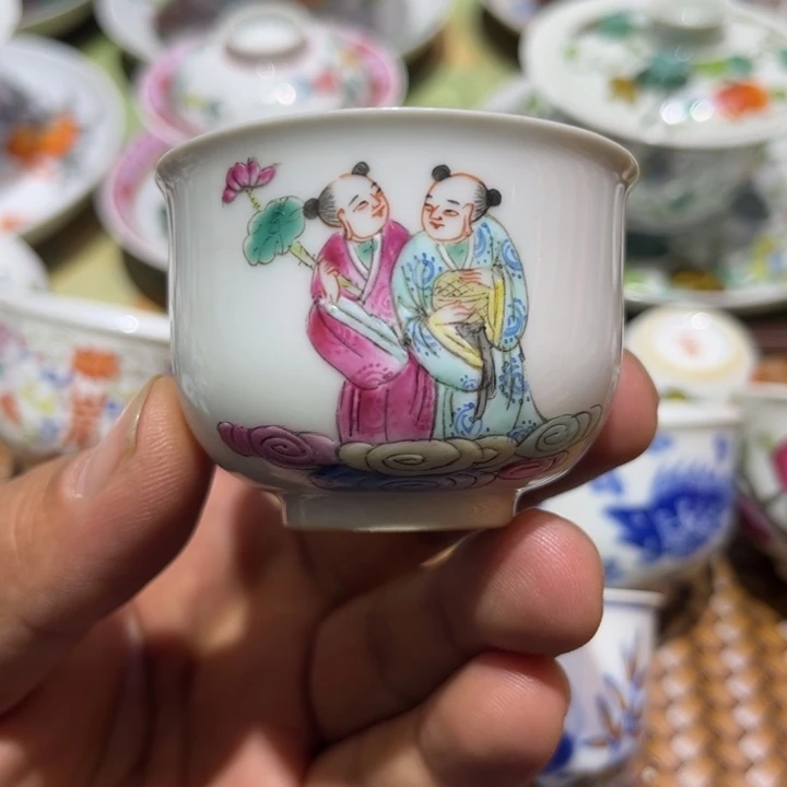 纯手绘精品盖碗杯