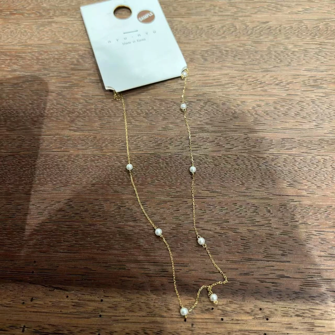 吊坠925银 0520A01 TJ韩国女装韩国直播代购925银珍珠项链