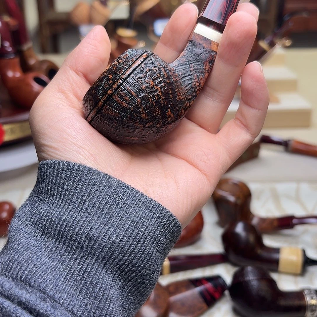 水***儿进口石楠木的坎嘴银圈方杆牛头斗