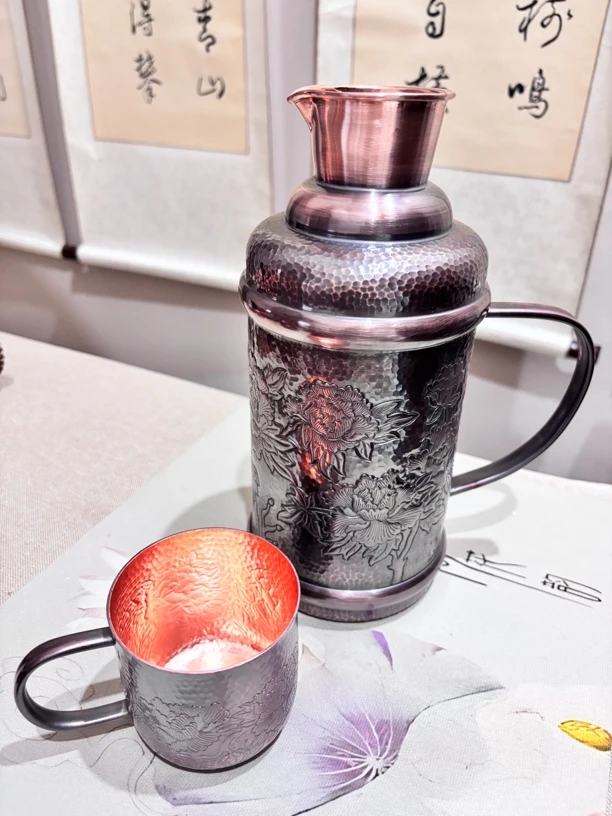 【大苏铜壶】大容量保温保冷茶壶创意茶道保温壶茶具玻璃水具带盖