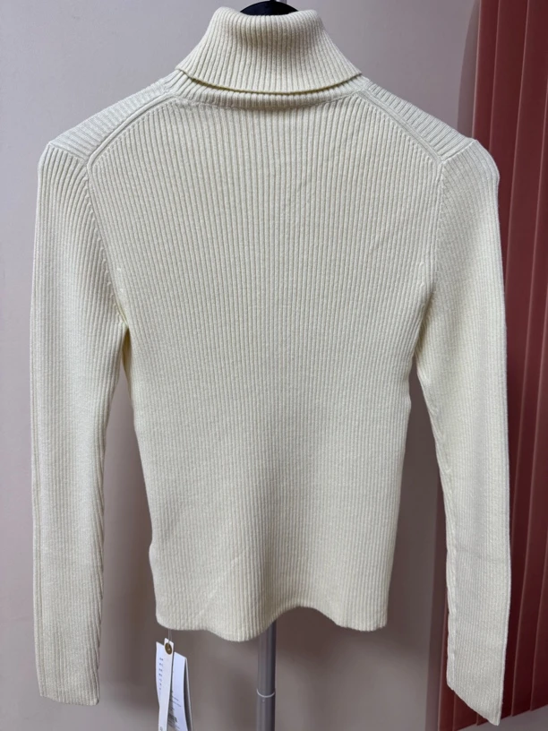 91380-1新款时尚宽松高领纯色套头百搭打底衫针织衫毛衣