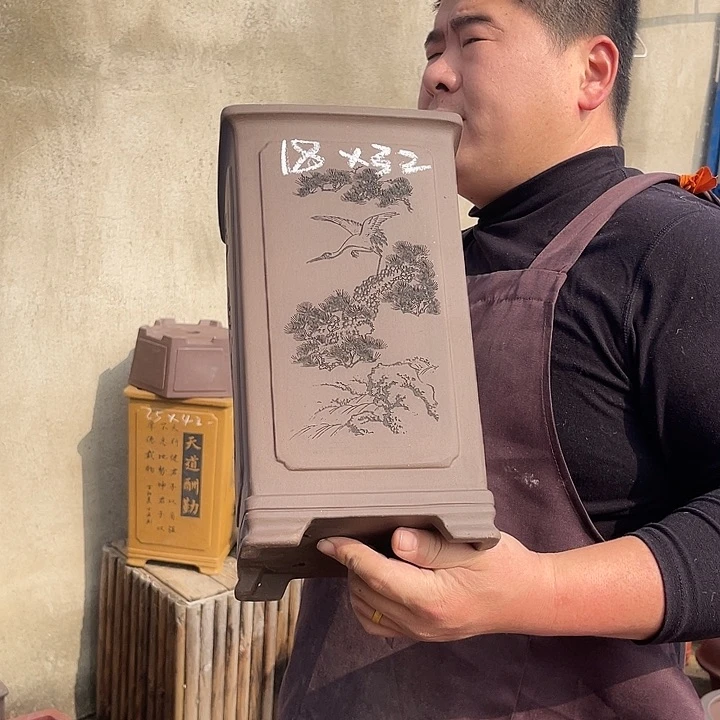 紫砂花盆紫砂等传统