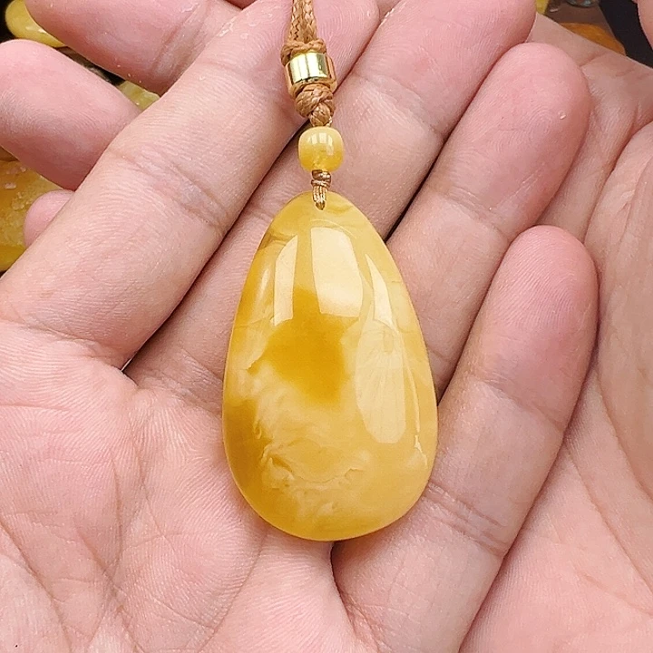 蜜蜡未镶嵌珠宝奇石蜜蜡吊坠