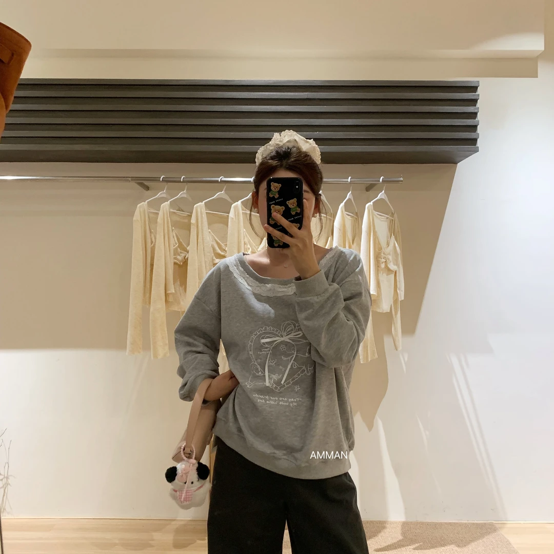 蕾丝卫衣｜韩系温柔甜美系卫衣