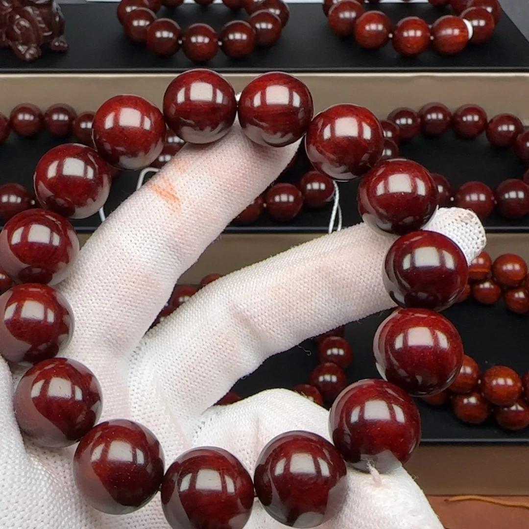 李***帅小叶紫檀手串/手链原生态印度小叶紫檀1.5龙鳞