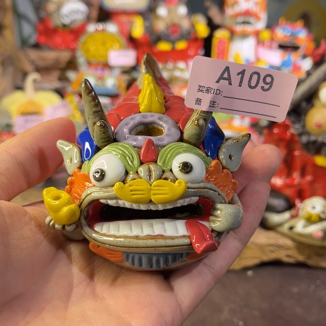 泥塑小****?纯手工茶宠摆件