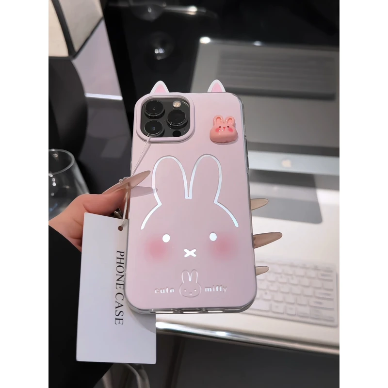 腮红米菲兔适用苹果17pro手机壳16pro羽纱imd华为p60荣耀oppo小米