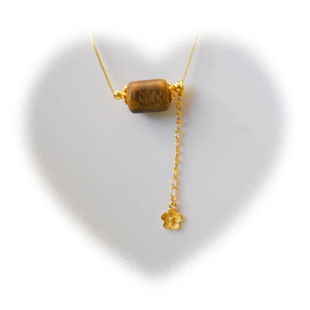 【乌身圆叶】天然种植奇楠沉香锁骨链16年树心油甜凉药香