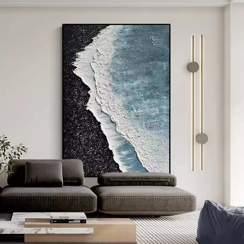 《星海》高级感抽象海浪肌理画客厅卧室玄关沙发墙装饰挂画