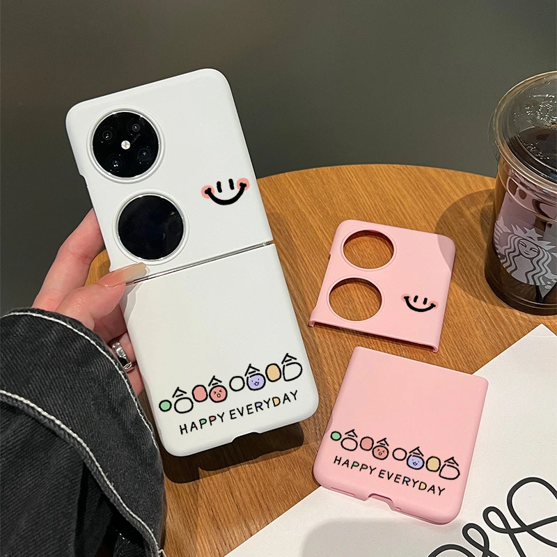 新款华为pocket2手机壳哈哈笑脸适用p60pocket简约超薄外壳p50poc