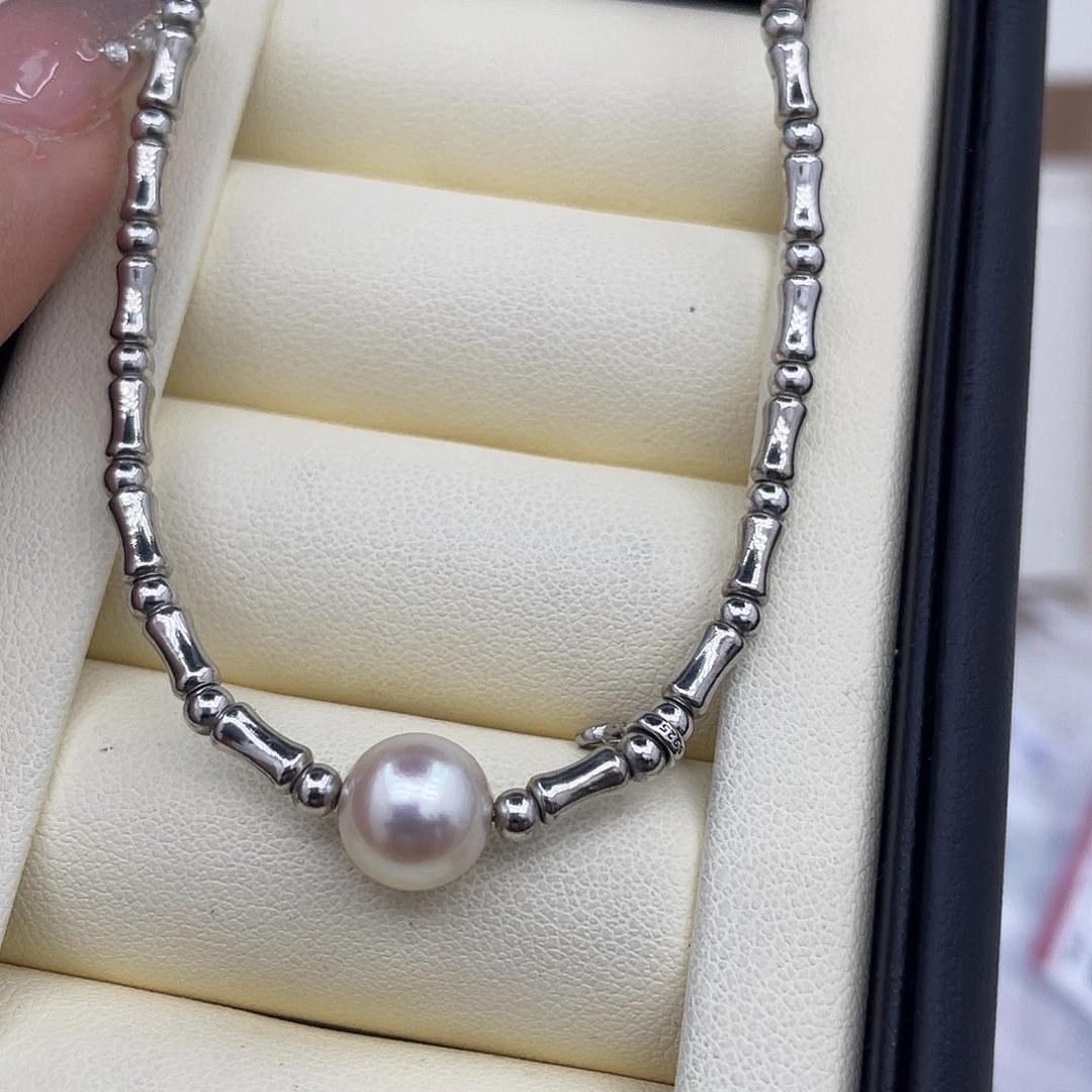 颈饰银S925镶嵌海水珍珠