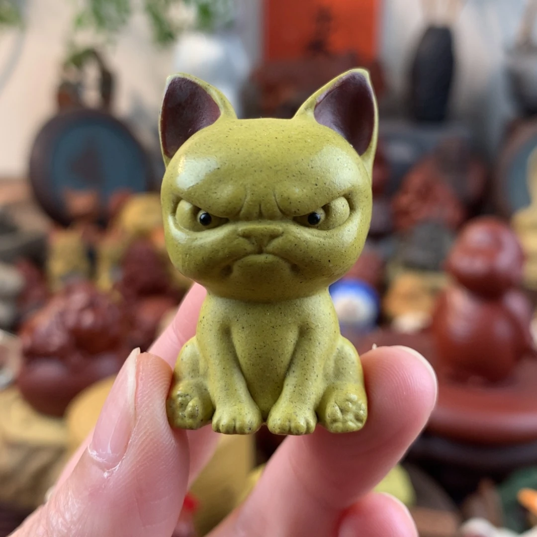紫砂茶宠迷你旺财小萌狗