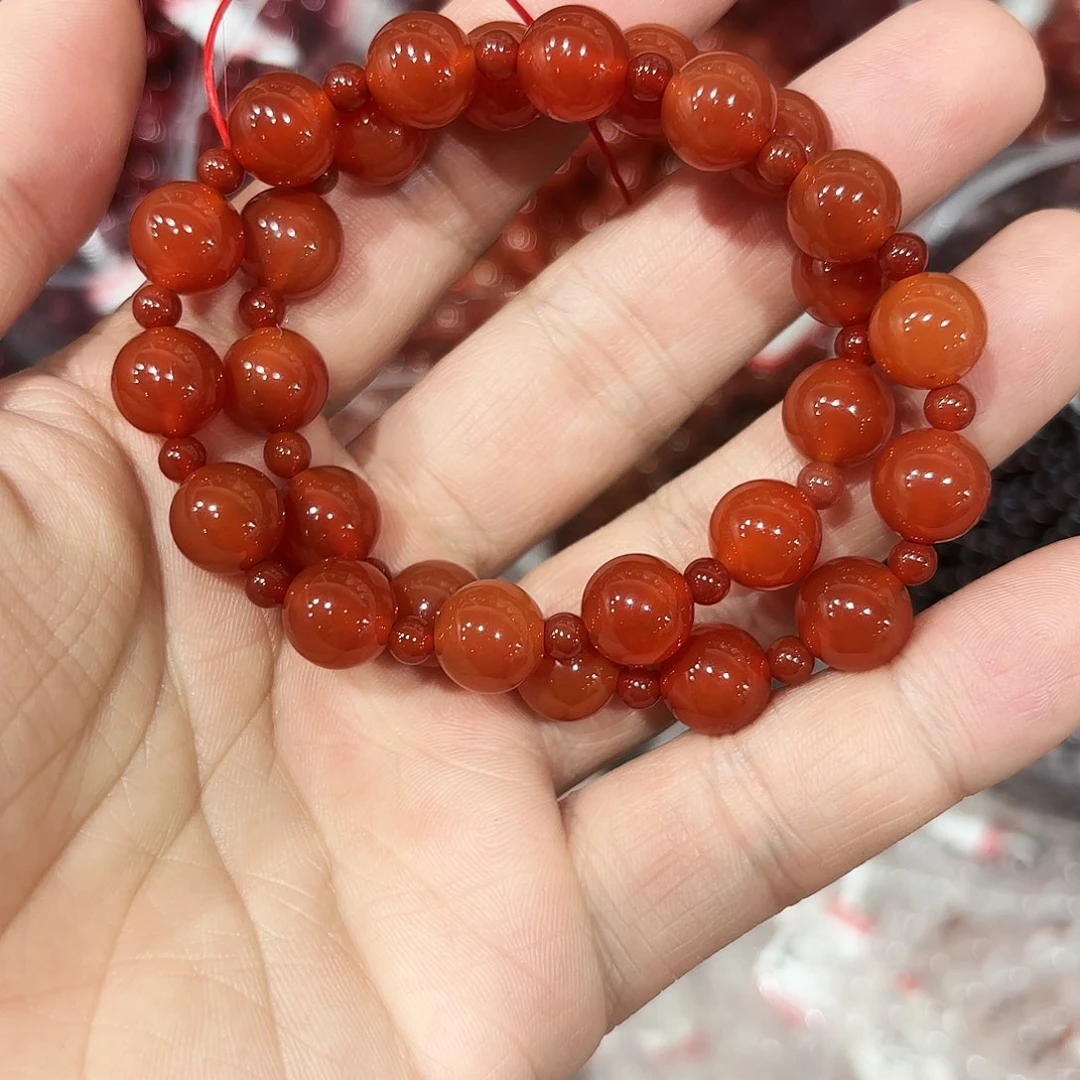 手串未镶嵌水晶红玛瑙双圈