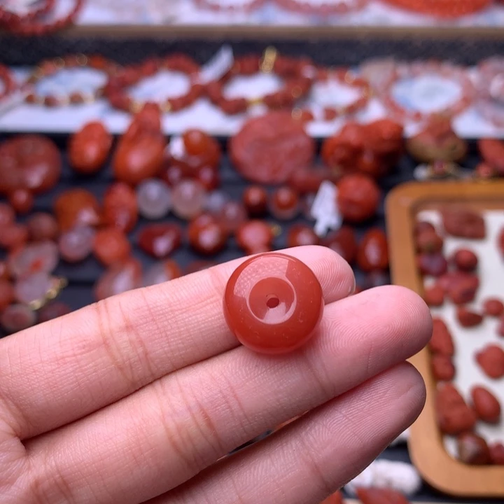 未镶嵌南红南红玛瑙平安扣