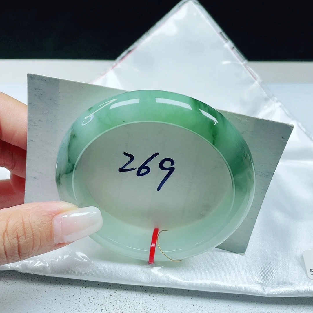 翡翠未镶嵌手镯 正圈54+