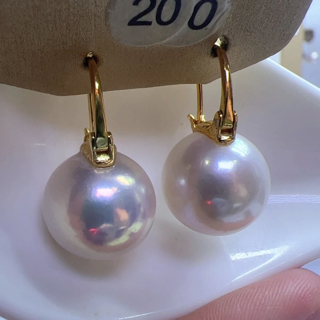 银S925镶嵌淡水珍珠耳饰