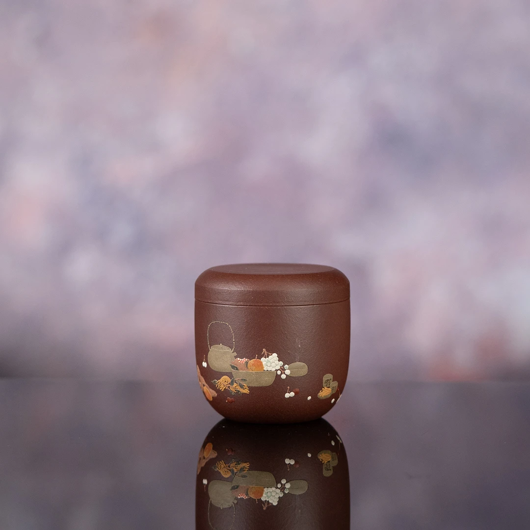 【利贞l清供醒茶罐】原矿紫泥  手工制 紫砂茶叶罐茶具XYCL