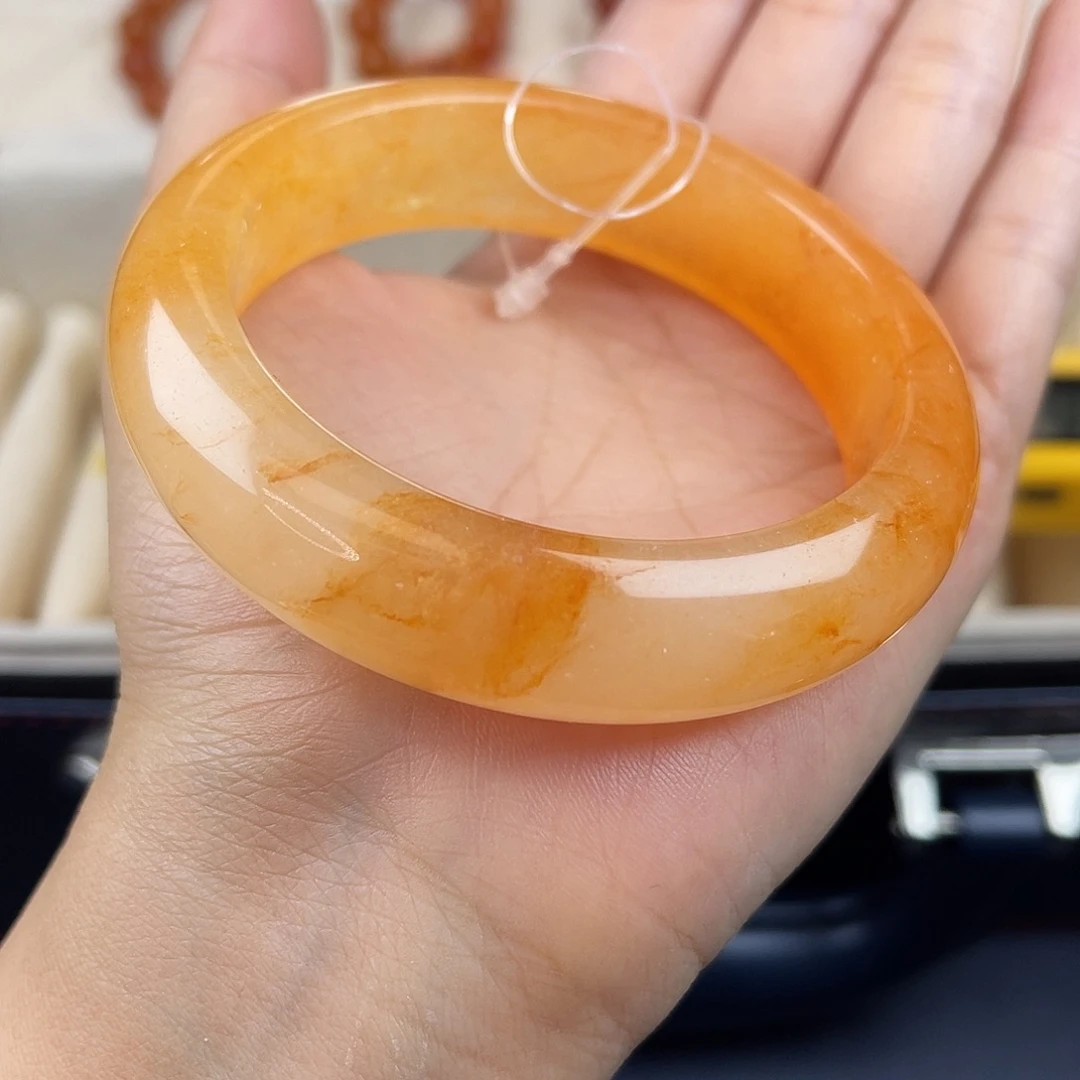 非金属无茄山老油料闪闪镯精品福利冰飘花55圈口25号