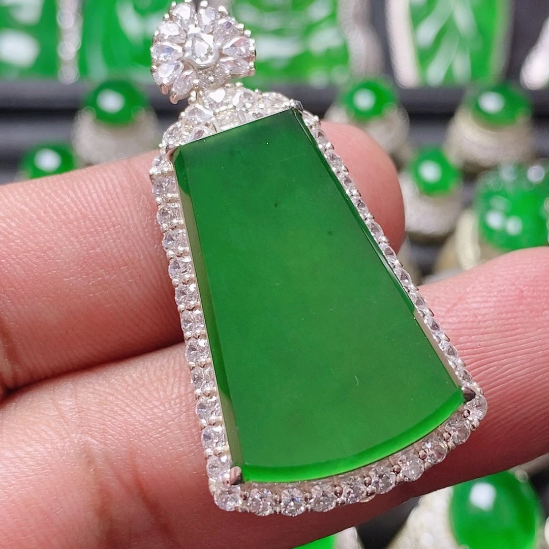 翡翠银S925镶嵌颈饰