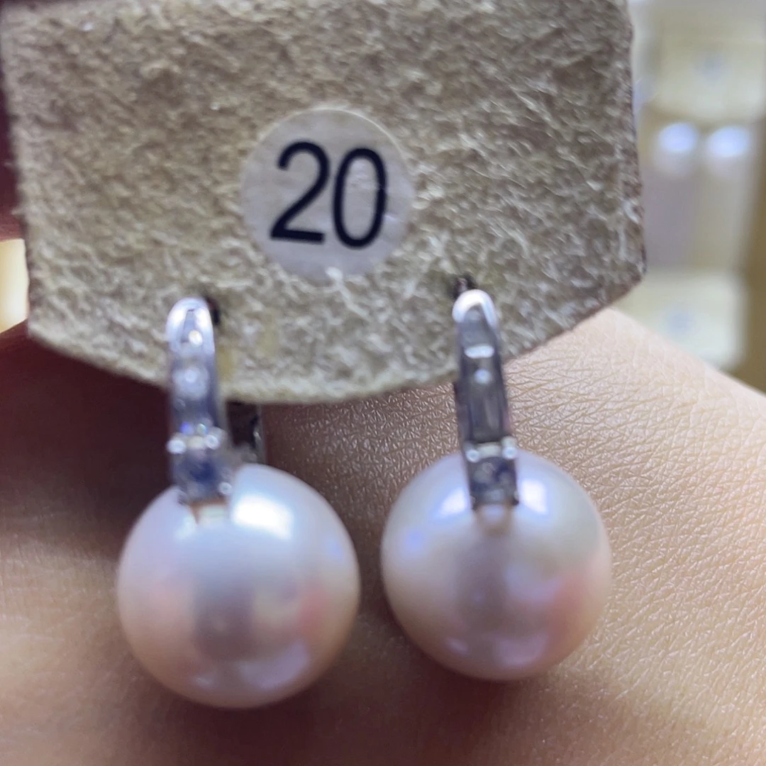 耳饰淡水珍珠银S925镶嵌