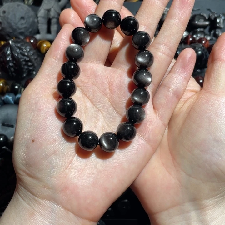 君***计黑曜岩未镶嵌手串