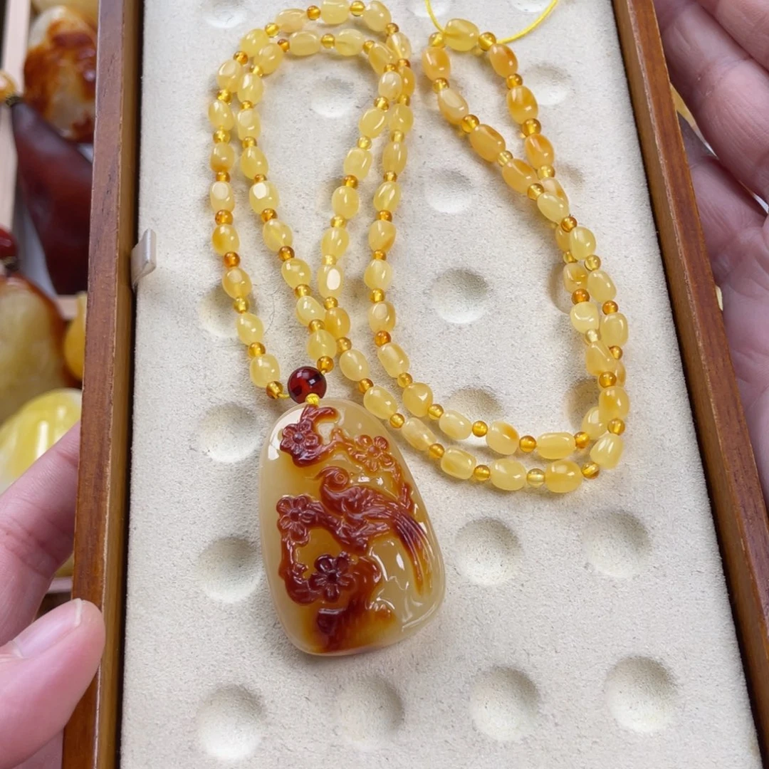 蜜蜡项链未镶嵌19.3克