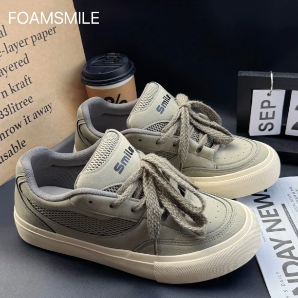 Foamsmile|  新品男鞋潮2025秋季学生休闲运动潮流小众百搭板鞋潮