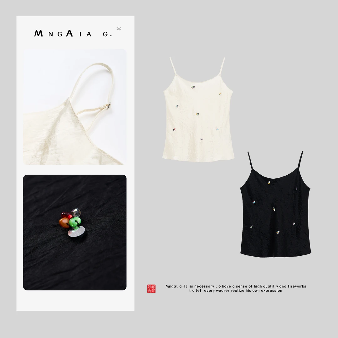 MNGATA G.宫小妍【彩石吊带】醋酸入夏穿搭新中式中国风吊带4122013