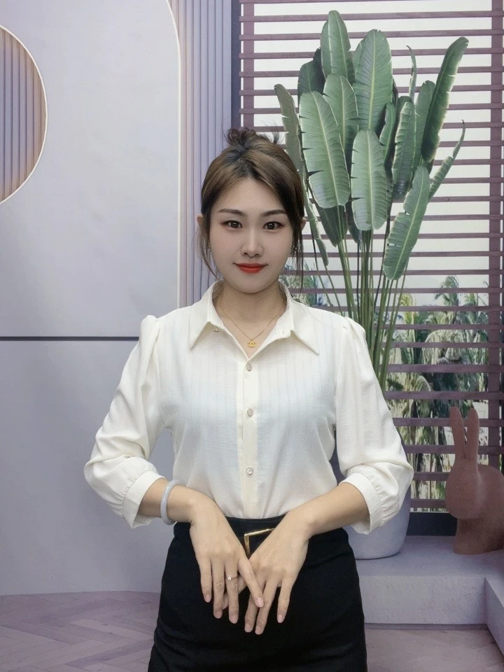 七分袖衬衫女2025春新款时尚百搭设计感小众衬衣洋气显瘦气质上衣