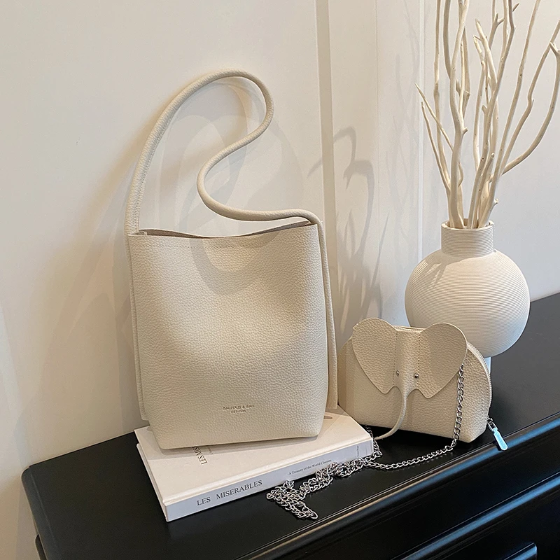 新款时尚百搭潮流女包单肩斜挎包6074白色