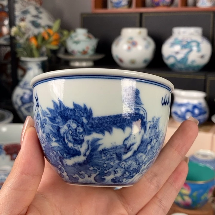 杯折葵非器麒麟踏浪小缸杯