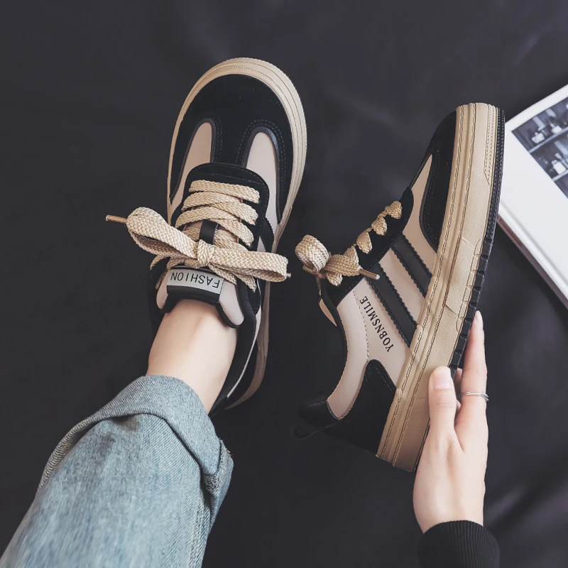 【BK】“不加绒与加绒”低帮美拉德新款2025年秋冬百搭休闲板鞋女韩版