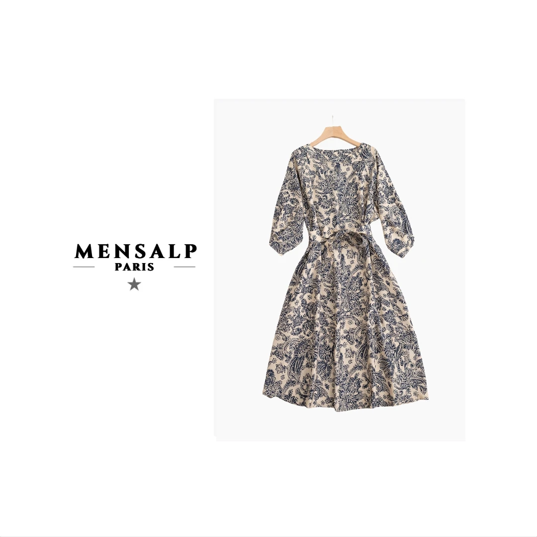 爱到无法自拔！~LP渠道自留款宽松真丝系带显瘦桑蚕丝连衣裙MS811