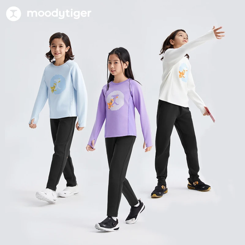 moodytiger儿童卫衣25春新男女童保暖舒适锦鲤上衣51510302【H】