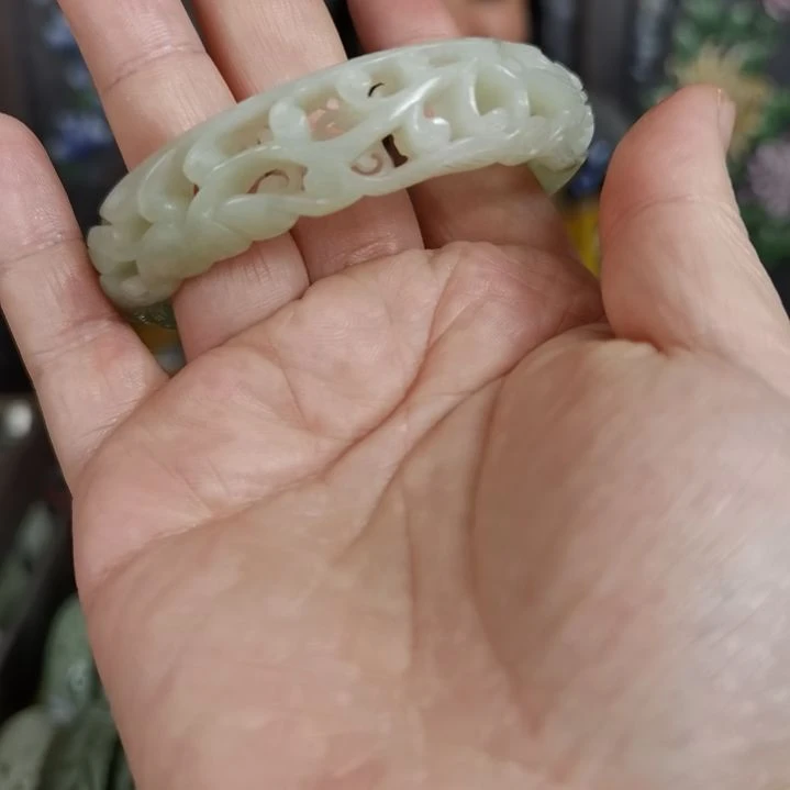 和田玉手镯未镶嵌康*馨62