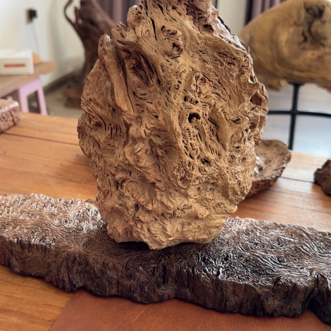 挂***衣木铁栎木风化纹理花瓶