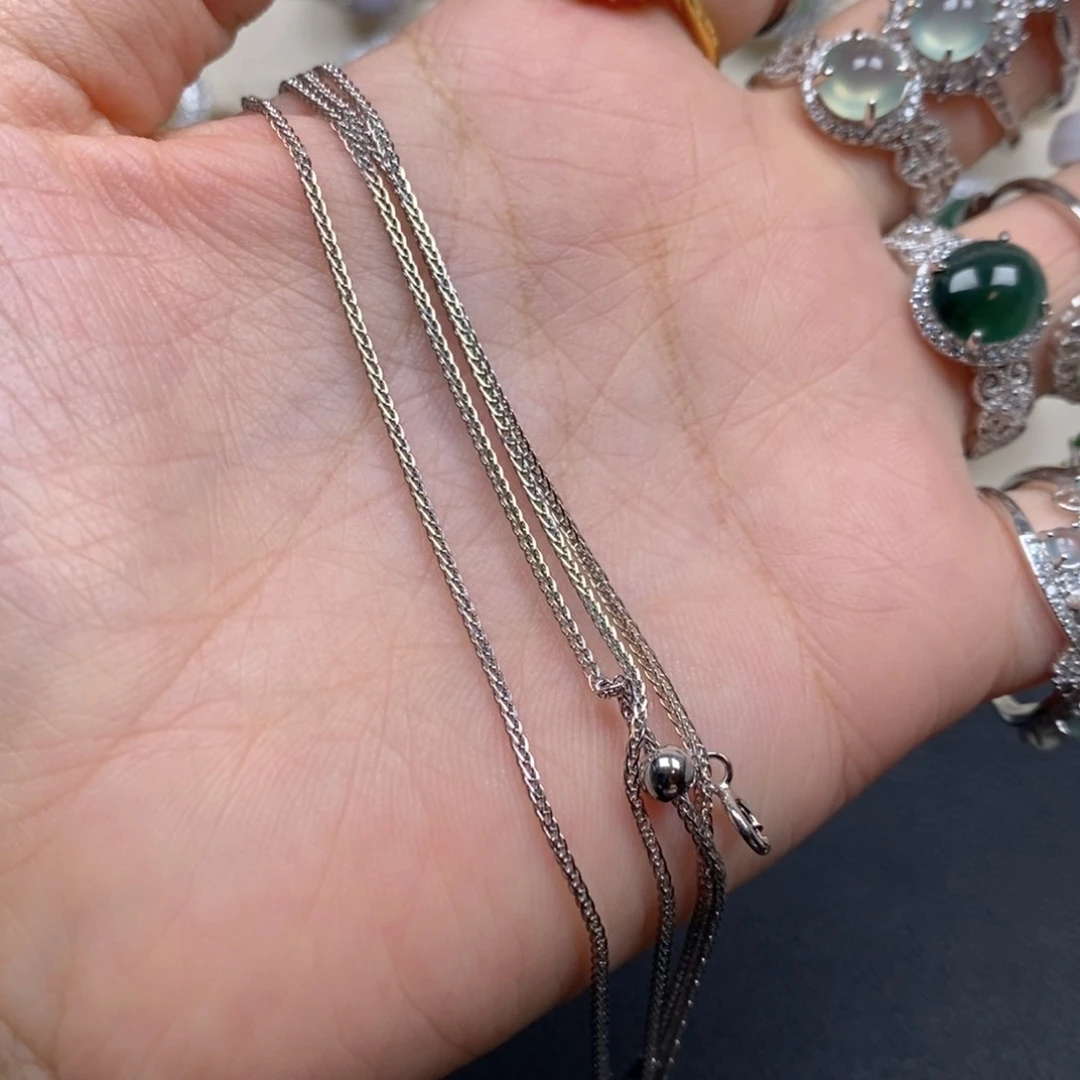 翡翠戒指银S925镶嵌嗯***嘿金色
