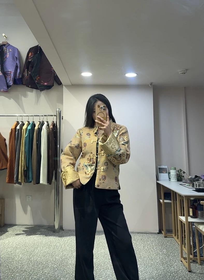 新中式对扣高腰外套