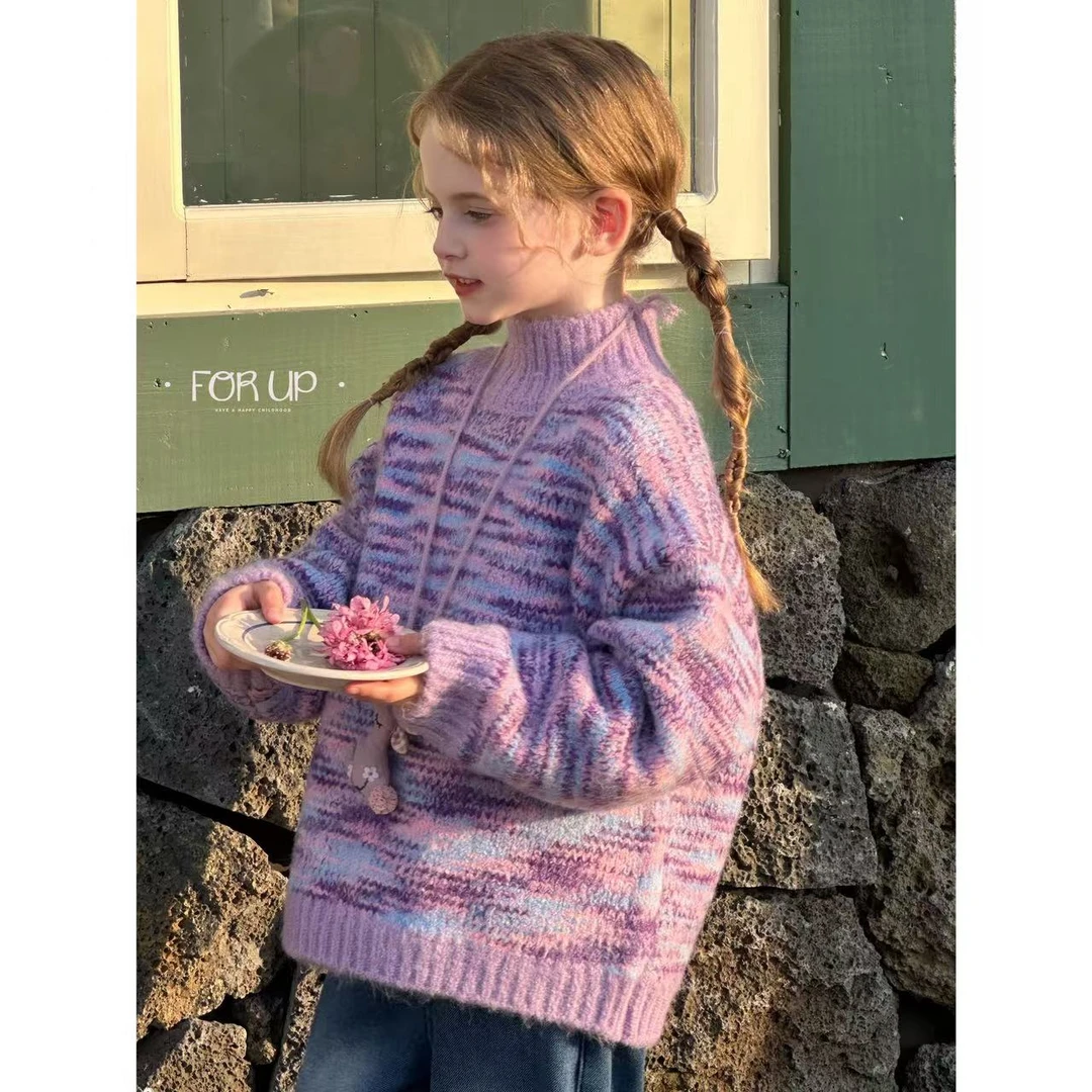 [FOR UP]法式条纹小兔挂件加绒毛衣244-FU-79917多色