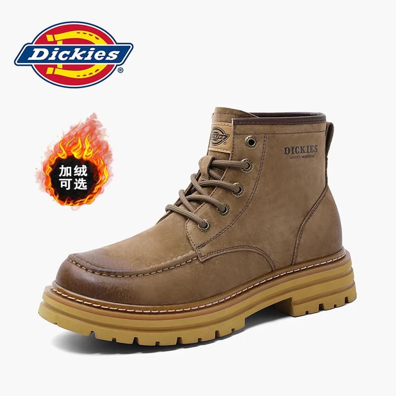Dickies马丁靴2025夏季新款时尚百搭男鞋增高厚底休闲时尚工装靴