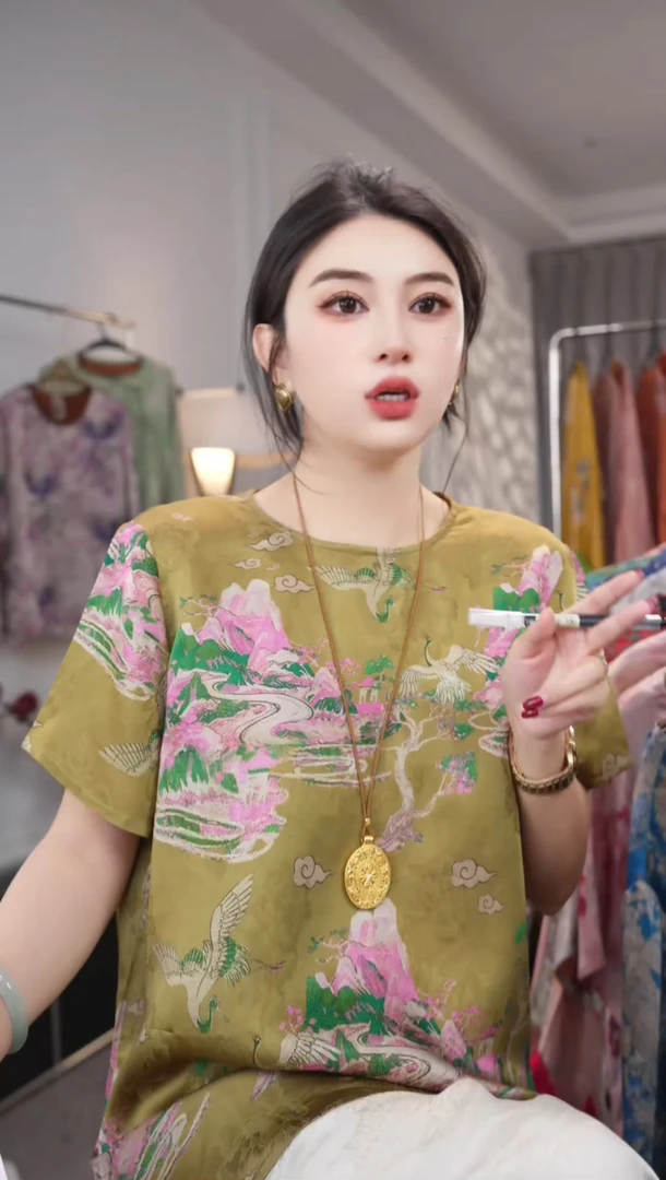 【芳华】 新中式国风气质上衣显瘦斜襟时尚短袖百搭