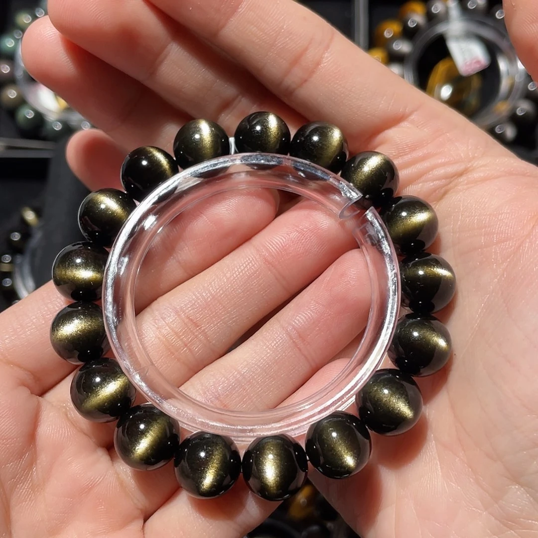 哈***哈黑曜岩未镶嵌手链